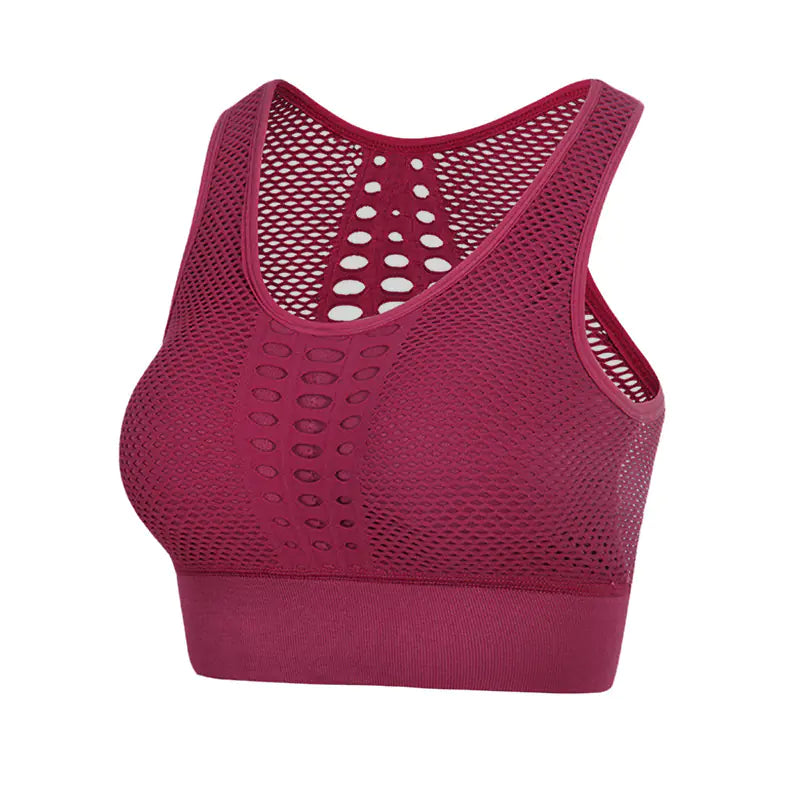 Lace Back Seamless Sports Bra for Fitness
