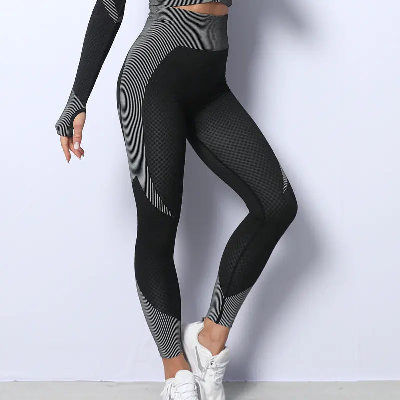 High Waist Peach Hip Fitness Yoga Pants - Quick-Dry