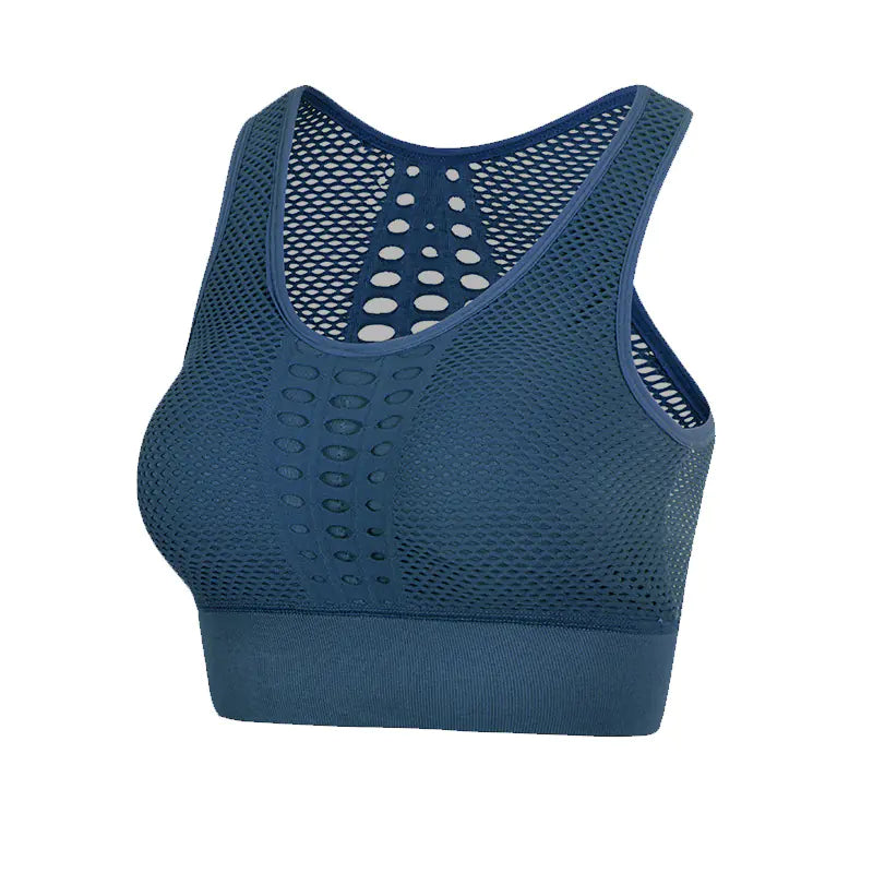 Lace Back Seamless Sports Bra for Fitness