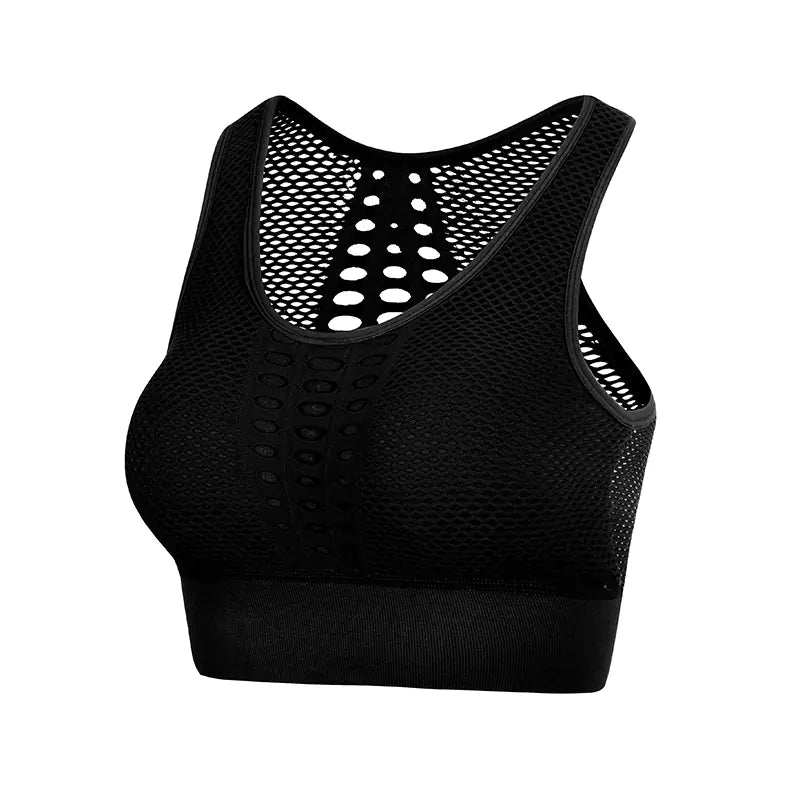 Lace Back Seamless Sports Bra for Fitness