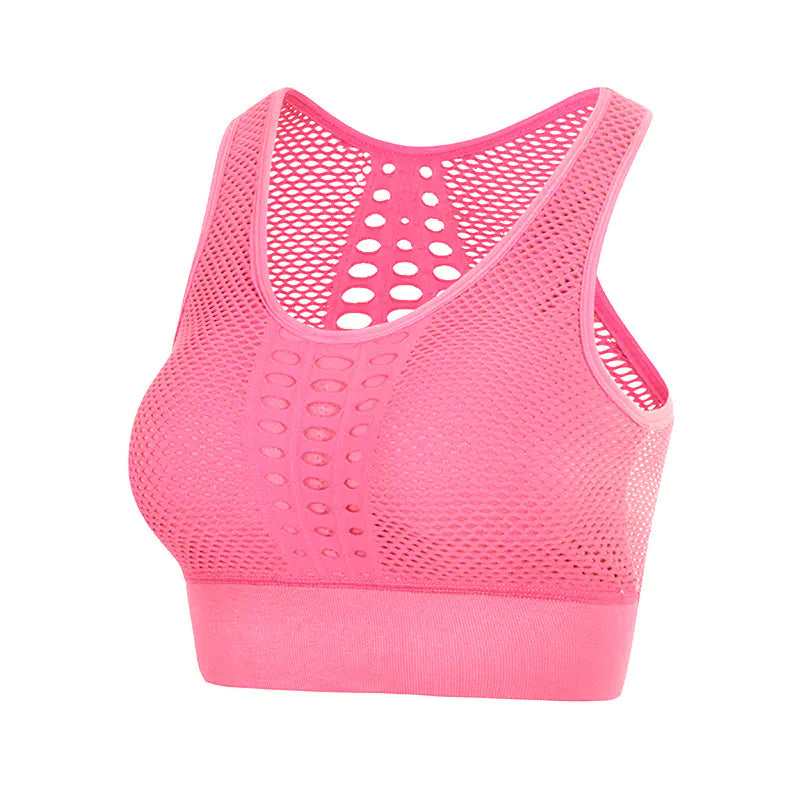 Lace Back Seamless Sports Bra for Fitness